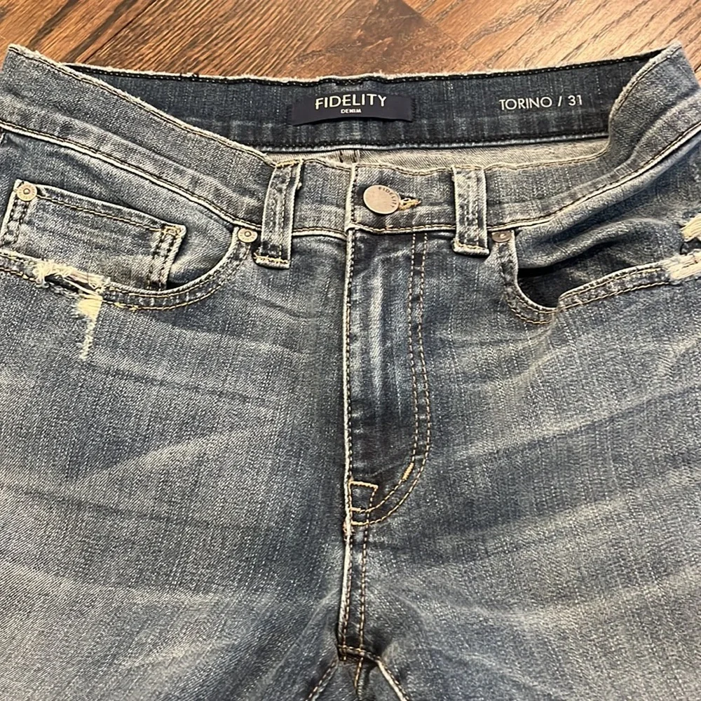 FIDELITY Men’s Torino Monterey Distressed Stretch Jeans NWOT SZ 31 - Picture 8 of 11